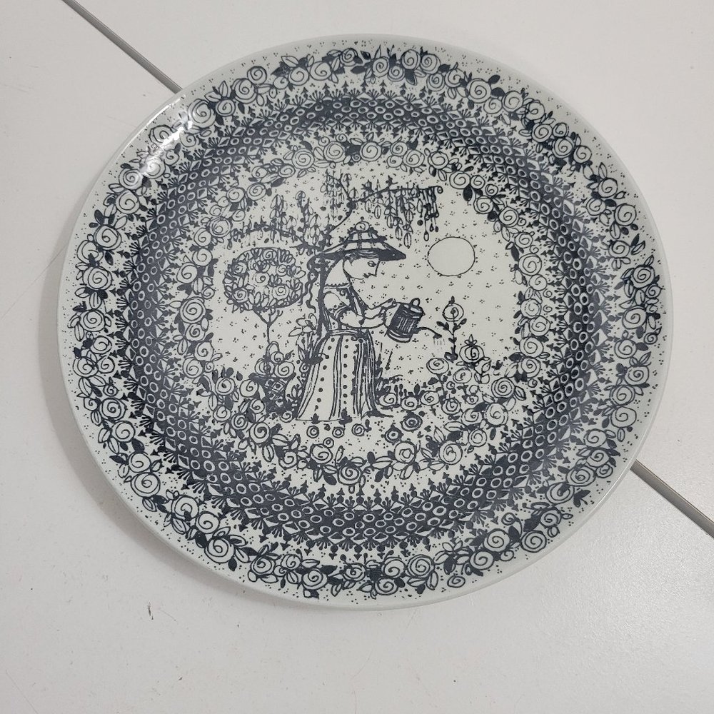 Vintage Bjorn Wiinblad Plate Nymolle Denmark Summer from The Seasons